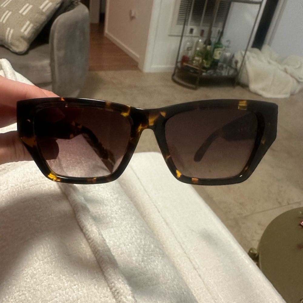 Tortoise Shell Square Sunglasses - image 1